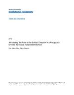 Articulating the role of the school chaplain in a religiously diverse Episcopal independent school